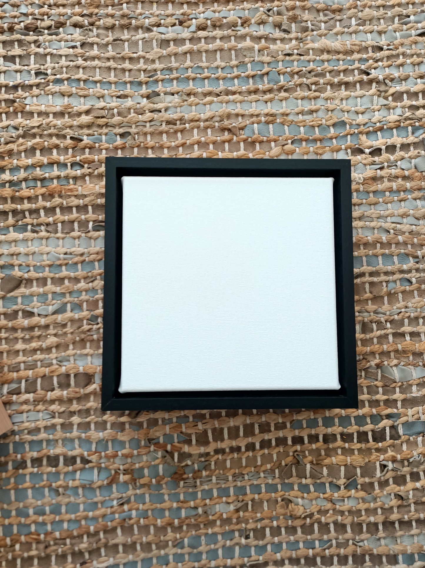 2 Pack Stretch Canvas with Raw Oak Frame With Black Front Set 20 x 20cm 5.5cm image 1
