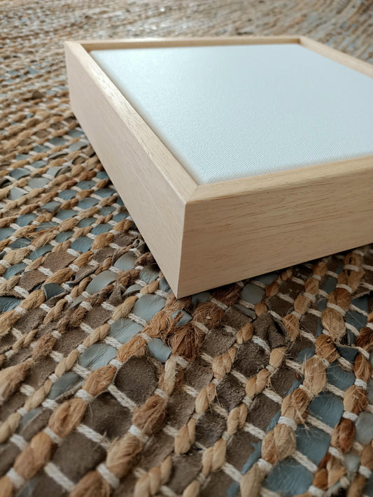 2 Pack Stretch Canvas with Light Oak Float Frame Set  20 x 20cm 5.5c | My Site